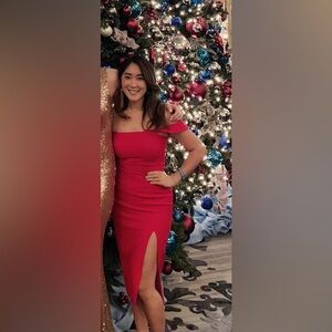 JAYGODFREY Strapless Red Dress